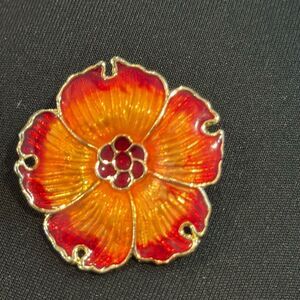 enamel flower pin hibiscus